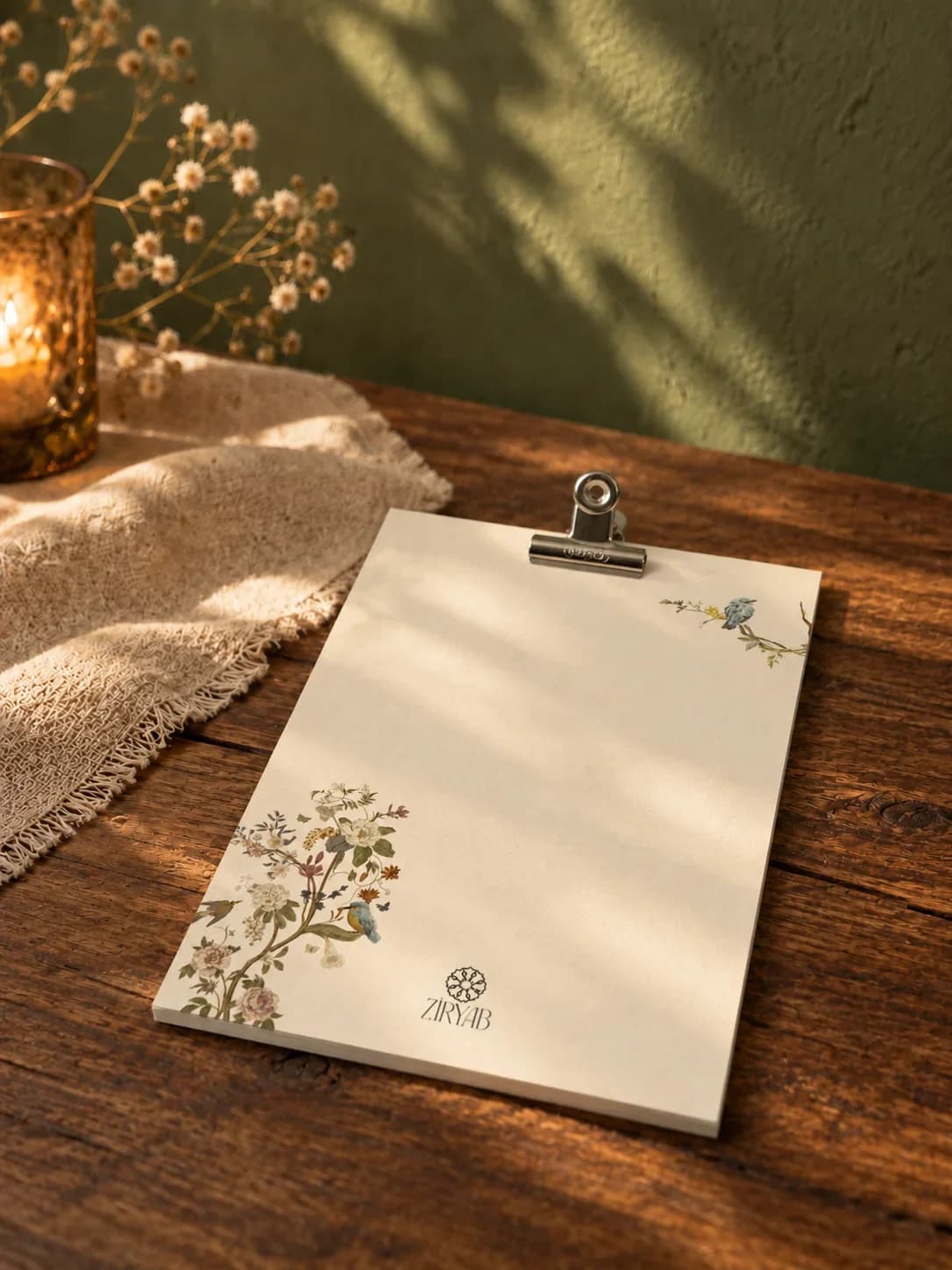 Large Note Sheets with Metal Clip